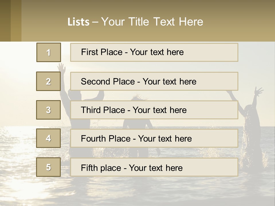 Sea Sunrise Portrait PowerPoint Template
