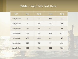Sea Sunrise Portrait PowerPoint Template