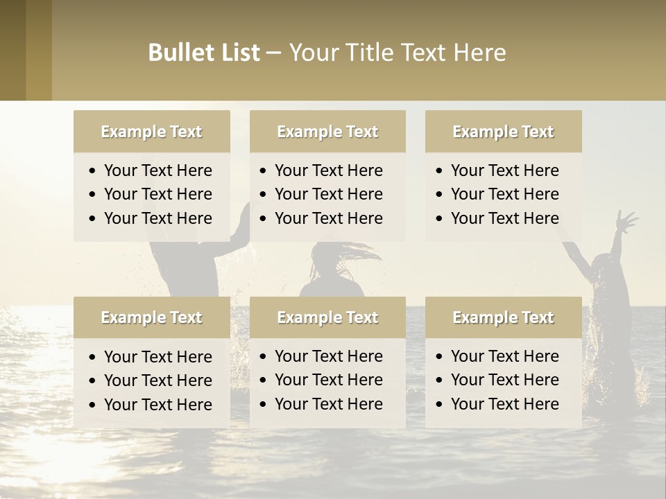 Sea Sunrise Portrait PowerPoint Template