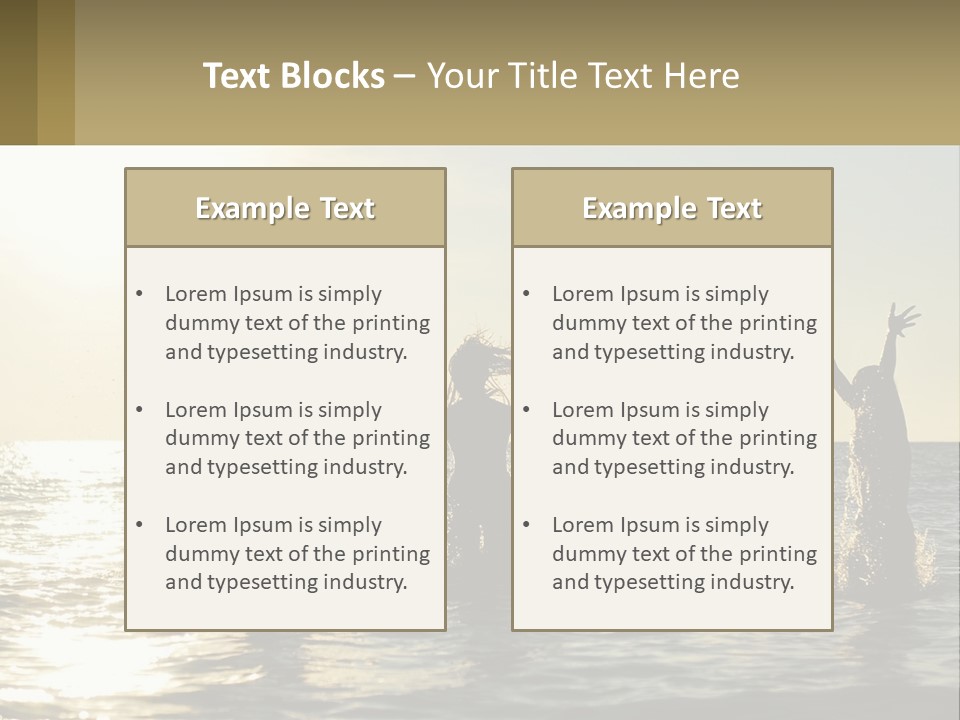 Sea Sunrise Portrait PowerPoint Template