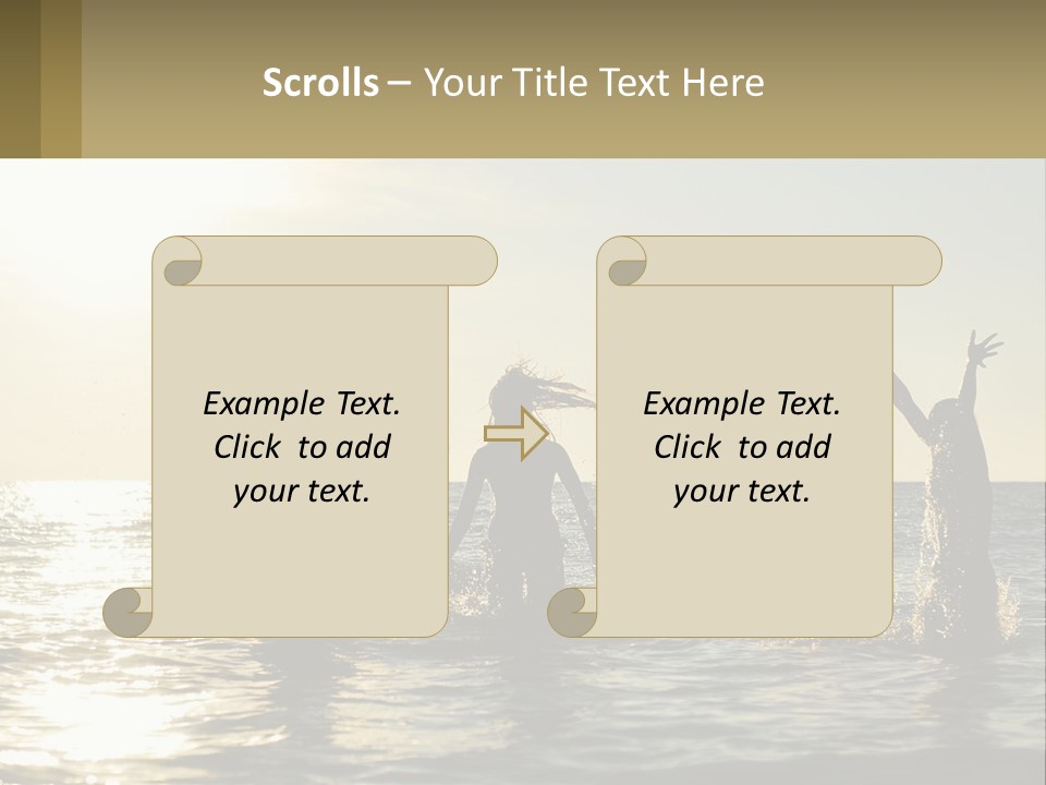 Sea Sunrise Portrait PowerPoint Template