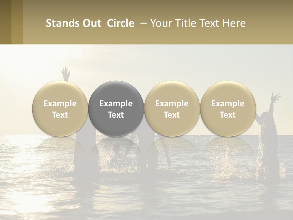 Sea Sunrise Portrait PowerPoint Template