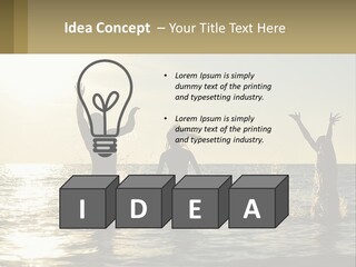 Sea Sunrise Portrait PowerPoint Template