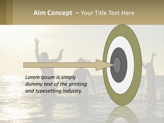 Sea Sunrise Portrait PowerPoint Template