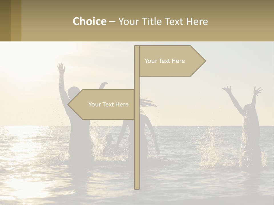 Sea Sunrise Portrait PowerPoint Template