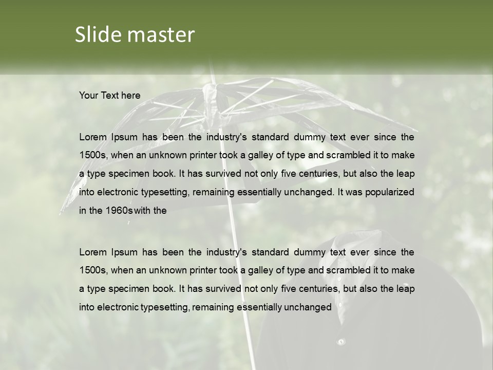 Standing Retirement Calm PowerPoint Template