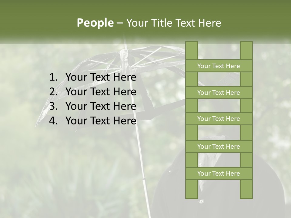 Standing Retirement Calm PowerPoint Template