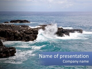 Water Retired Ocean PowerPoint Template