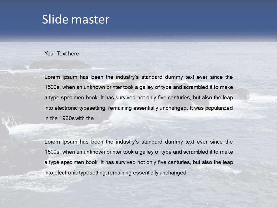 Water Retired Ocean PowerPoint Template