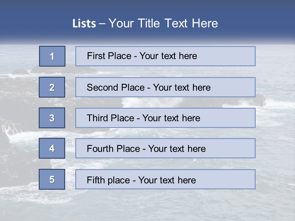Water Retired Ocean PowerPoint Template