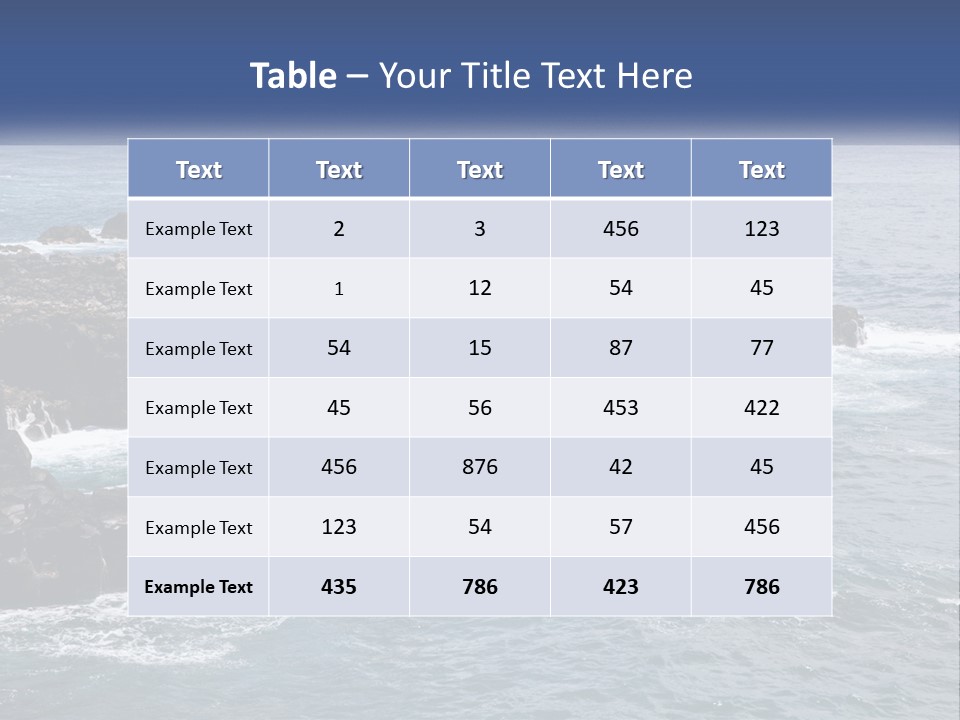 Water Retired Ocean PowerPoint Template