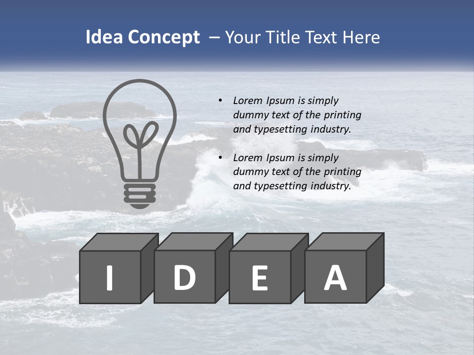 Water Retired Ocean PowerPoint Template