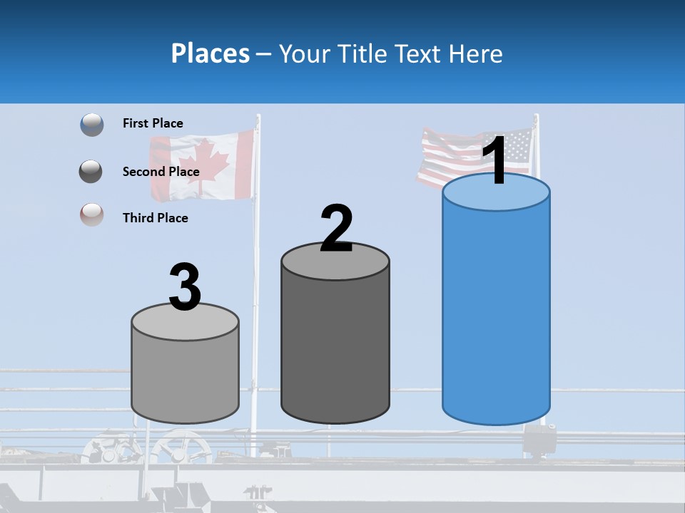 Portrait Caucasian Ocean PowerPoint Template