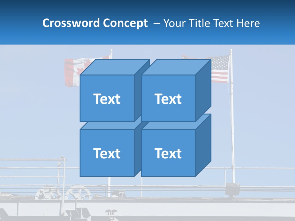 Portrait Caucasian Ocean PowerPoint Template