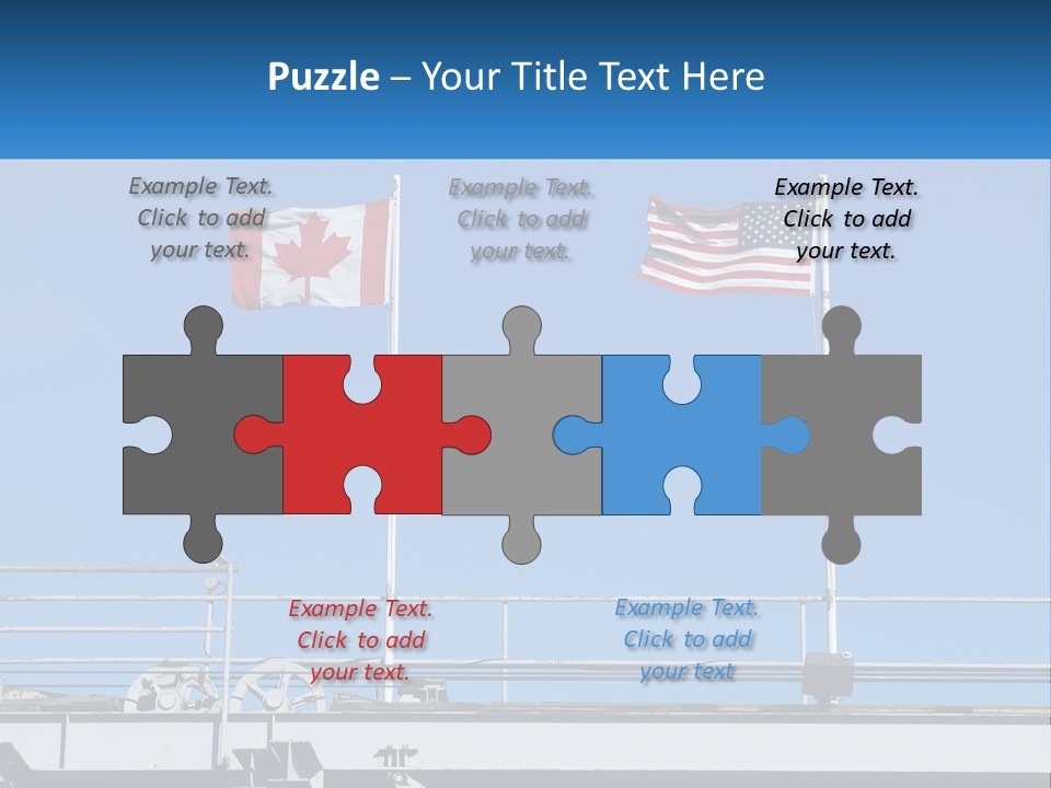 Portrait Caucasian Ocean PowerPoint Template