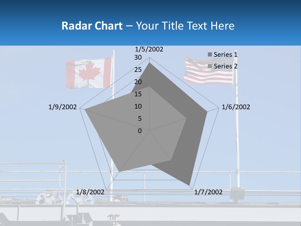 Portrait Caucasian Ocean PowerPoint Template