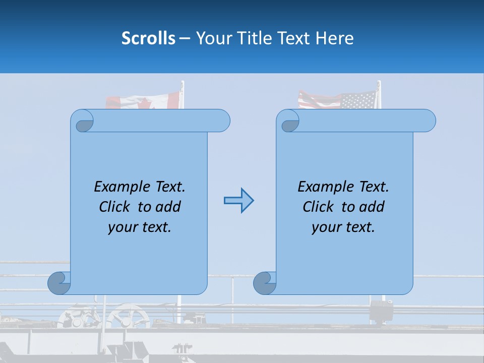 Portrait Caucasian Ocean PowerPoint Template