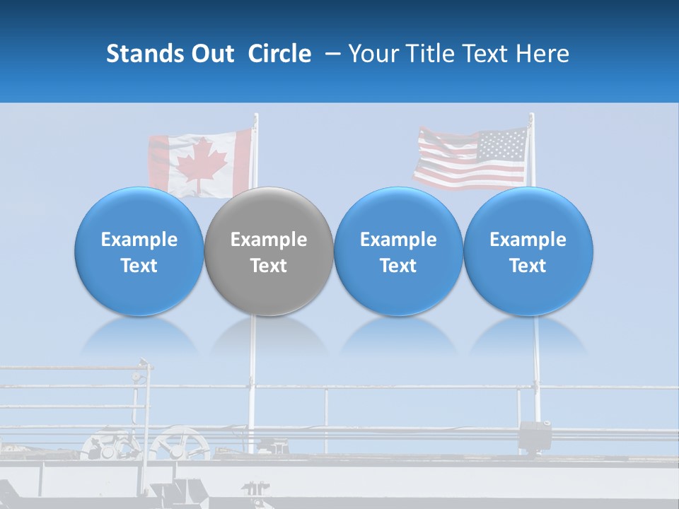 Portrait Caucasian Ocean PowerPoint Template