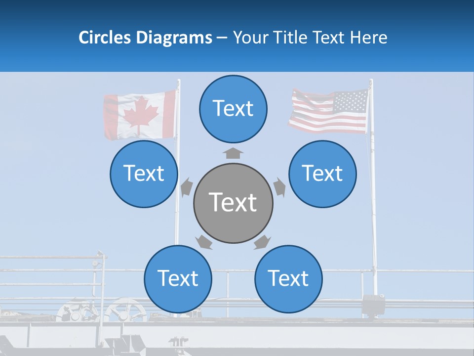 Portrait Caucasian Ocean PowerPoint Template