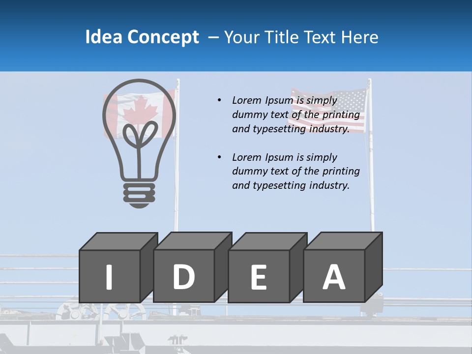 Portrait Caucasian Ocean PowerPoint Template