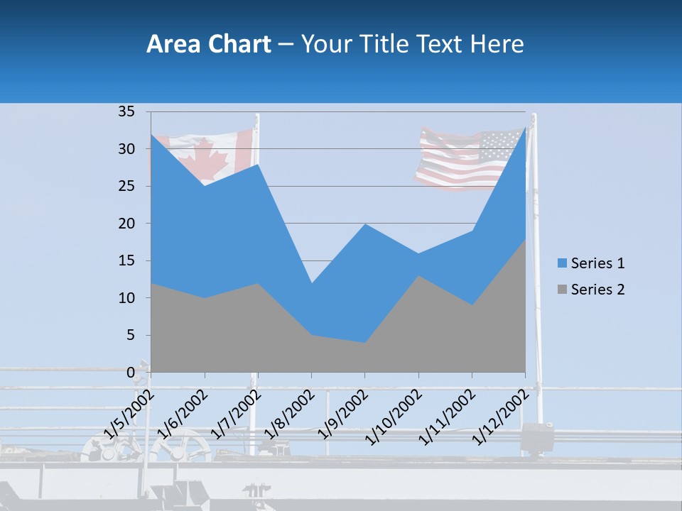 Portrait Caucasian Ocean PowerPoint Template
