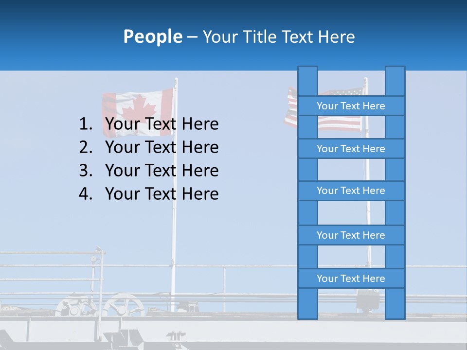 Portrait Caucasian Ocean PowerPoint Template