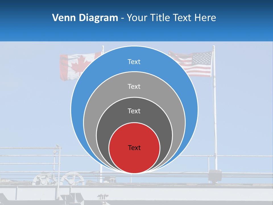Portrait Caucasian Ocean PowerPoint Template