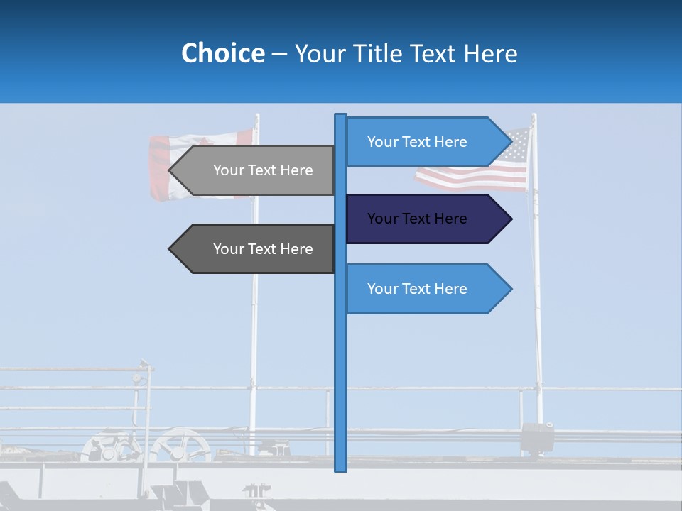 Portrait Caucasian Ocean PowerPoint Template