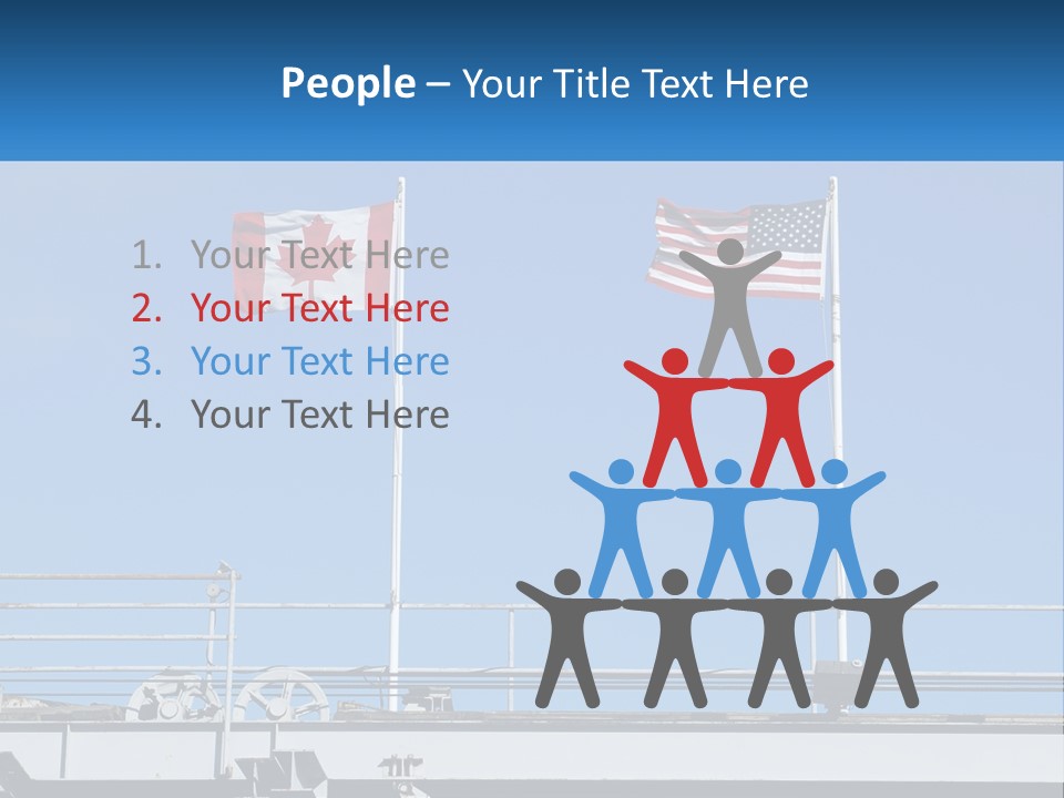 Portrait Caucasian Ocean PowerPoint Template