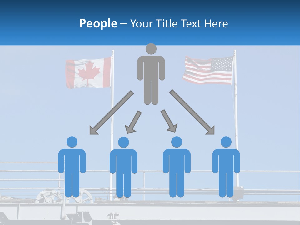 Portrait Caucasian Ocean PowerPoint Template