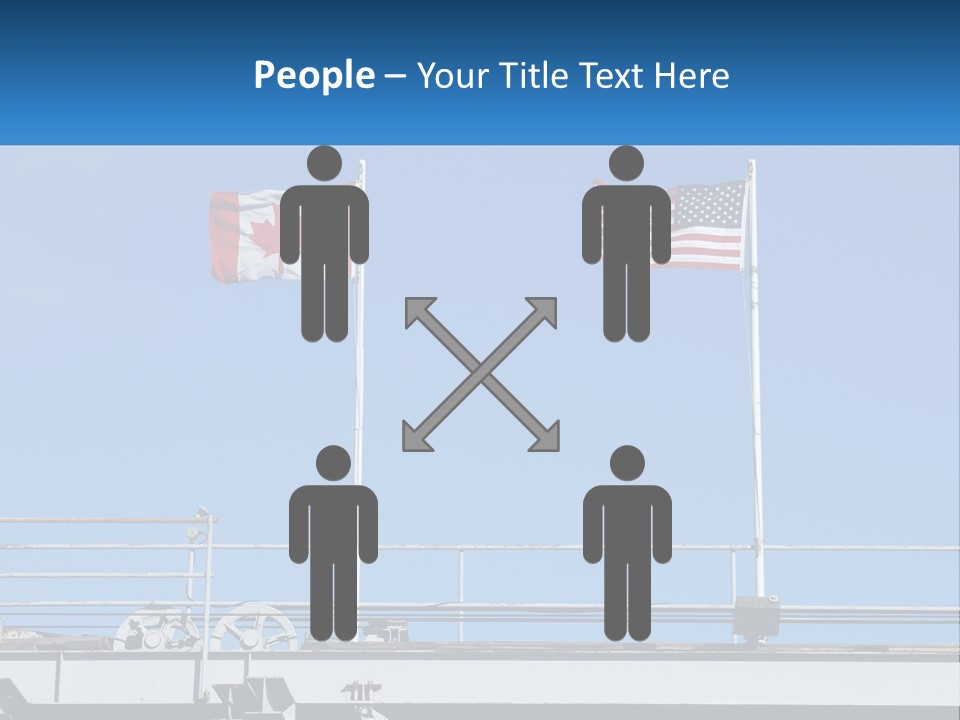 Portrait Caucasian Ocean PowerPoint Template