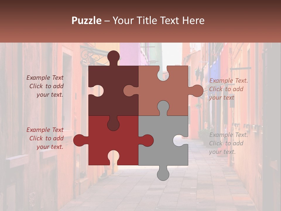 Woman Sunset White PowerPoint Template