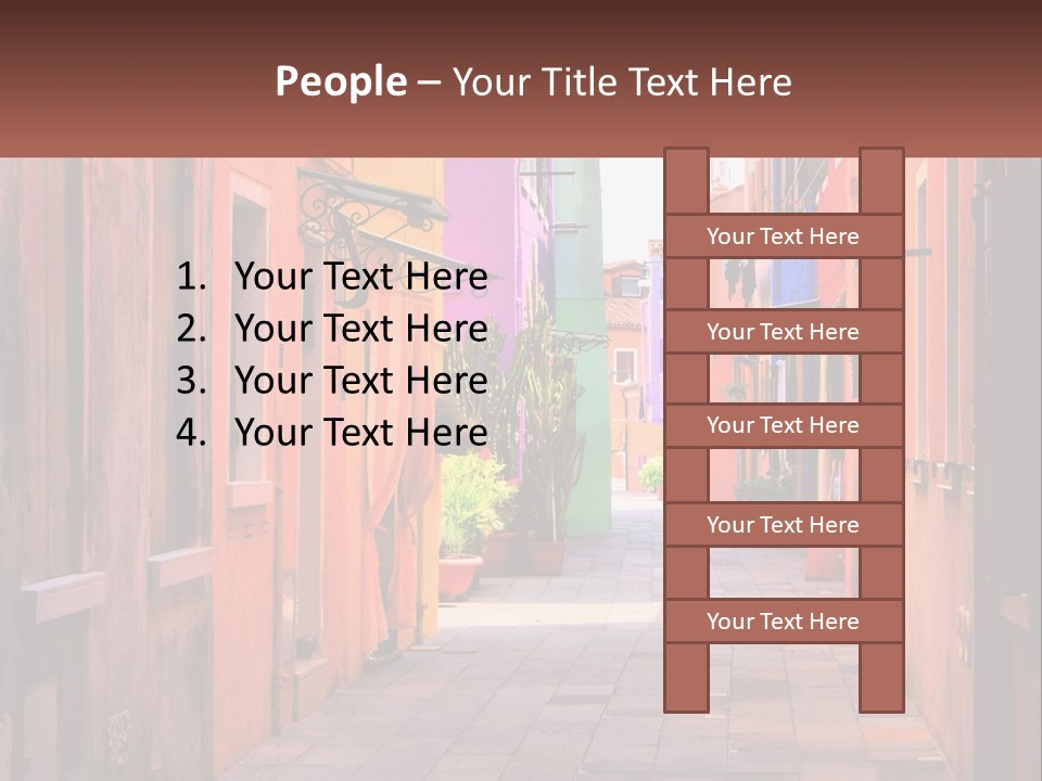 Woman Sunset White PowerPoint Template