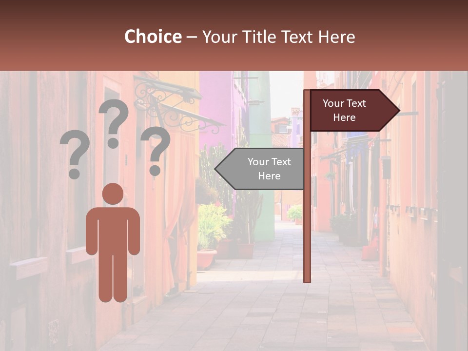 Woman Sunset White PowerPoint Template