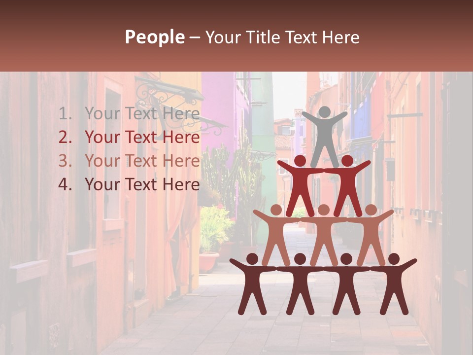 Woman Sunset White PowerPoint Template