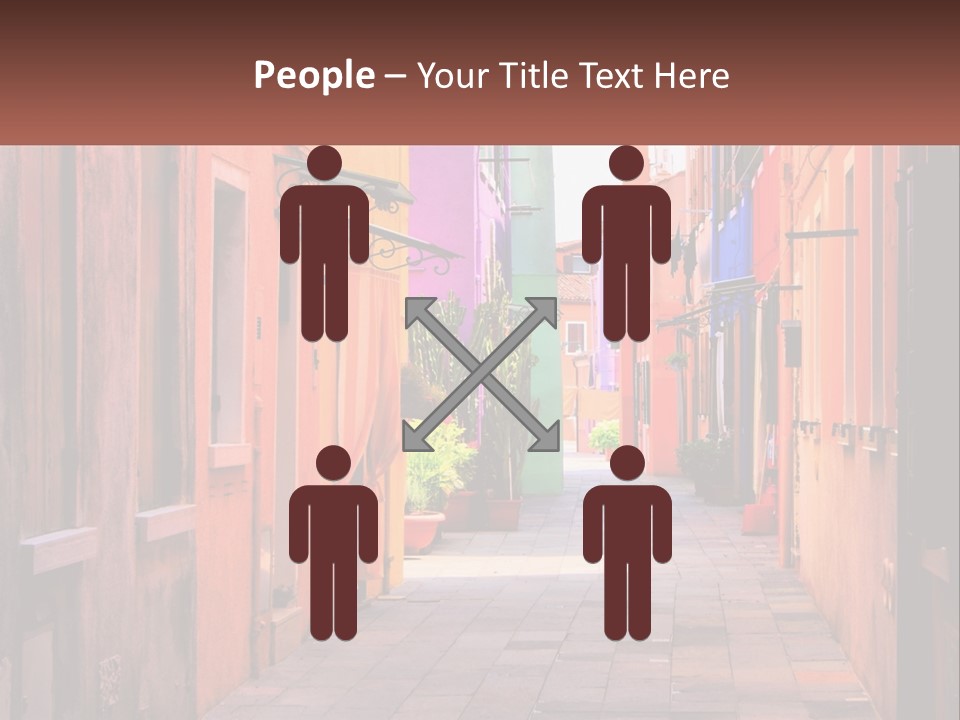 Woman Sunset White PowerPoint Template