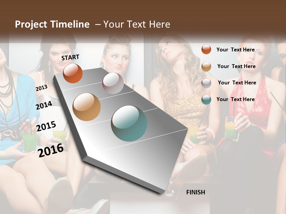 Single Calm Ocean PowerPoint Template