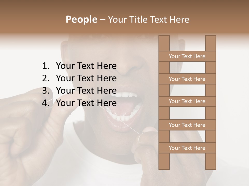 Portrait Older Retirement PowerPoint Template