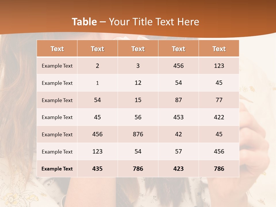 Portrait Daughter Single PowerPoint Template