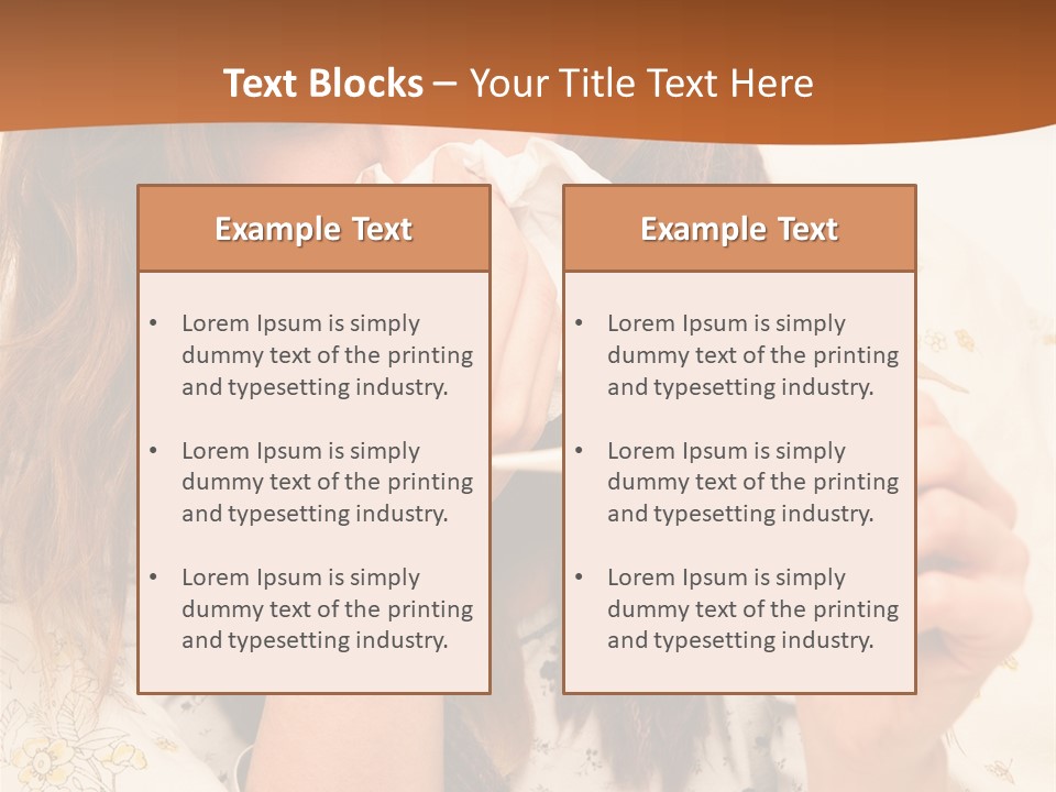 Portrait Daughter Single PowerPoint Template