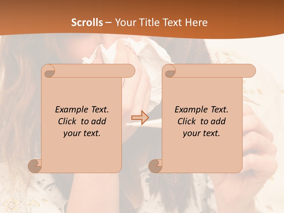 Portrait Daughter Single PowerPoint Template
