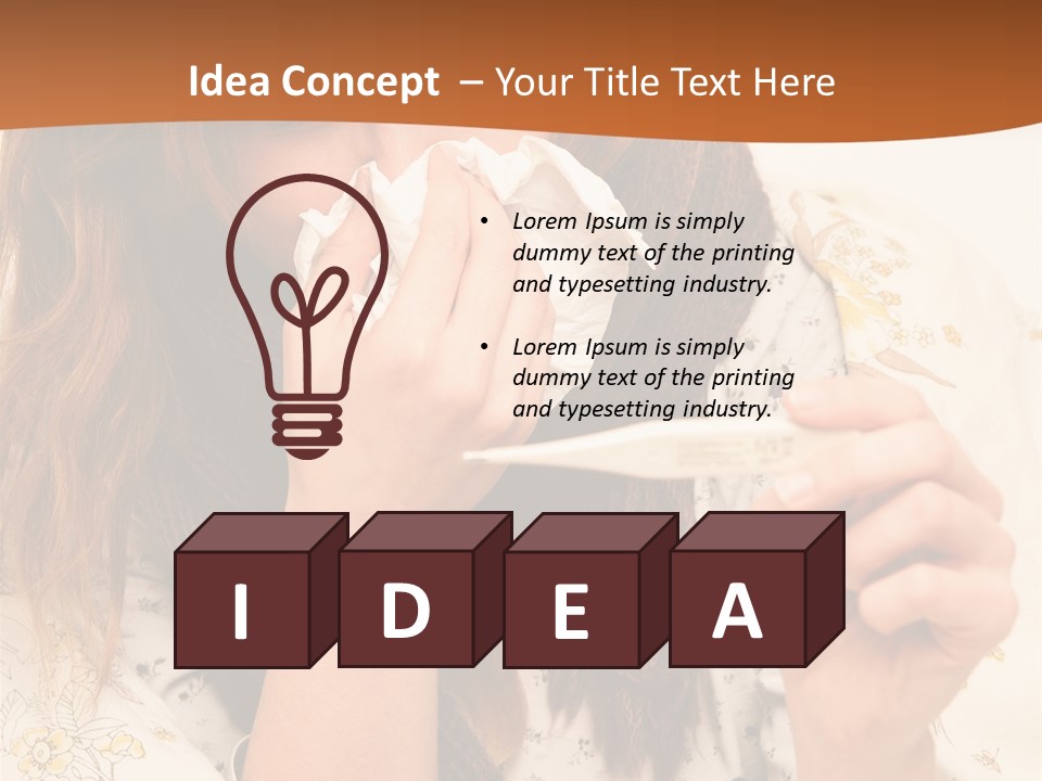 Portrait Daughter Single PowerPoint Template