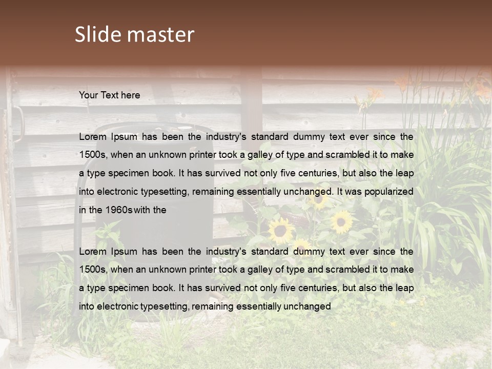 Old Sunset Retired PowerPoint Template