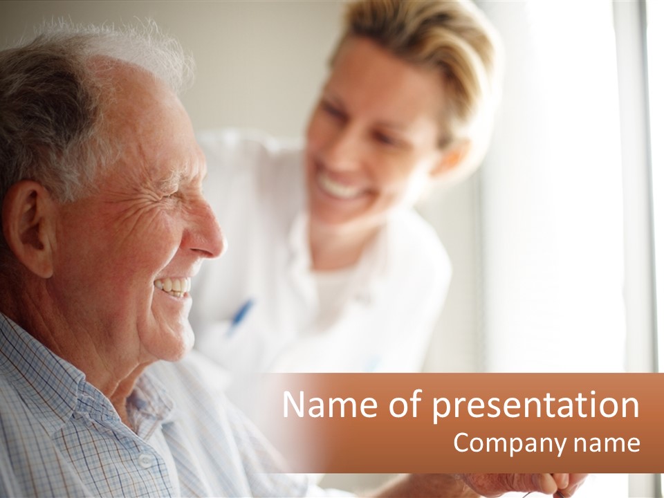 Senior Sad Old PowerPoint Template