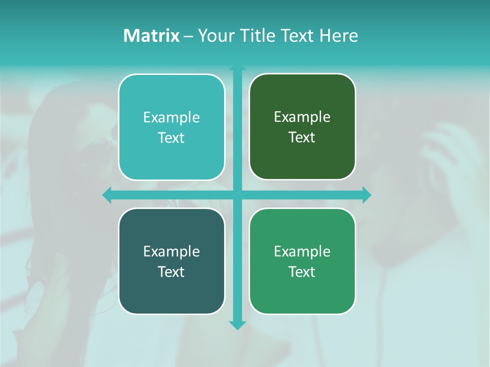 Sunset Daughter Caucasian PowerPoint Template