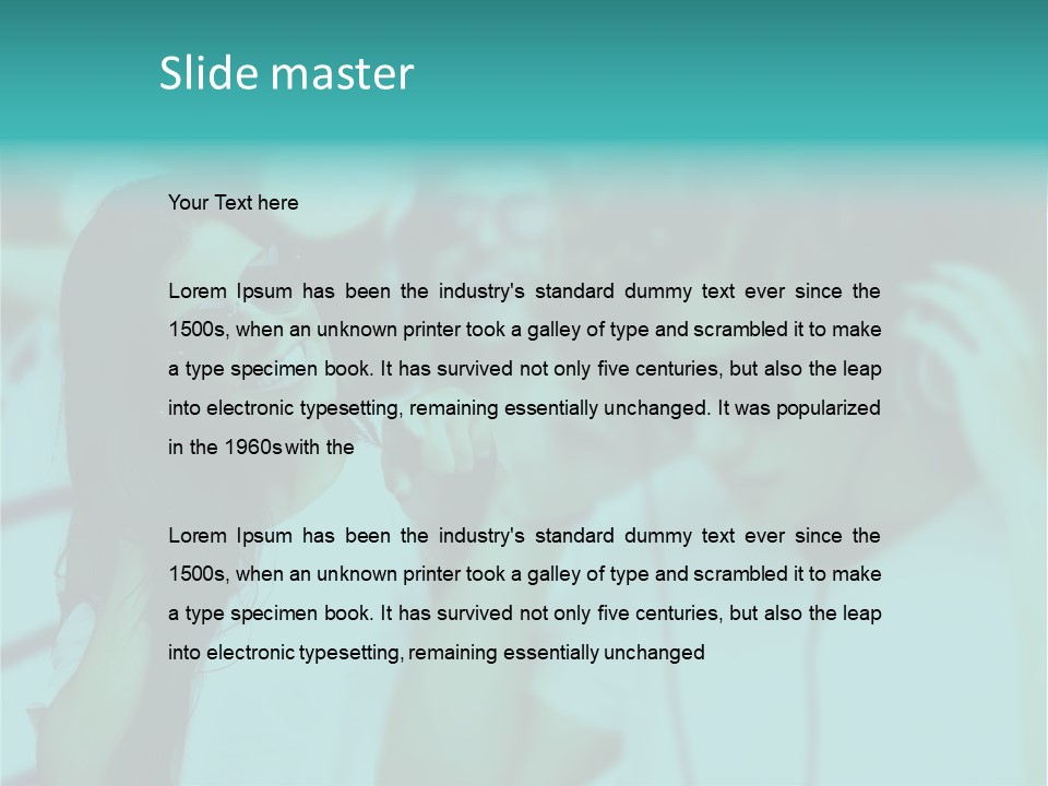 Sunset Daughter Caucasian PowerPoint Template