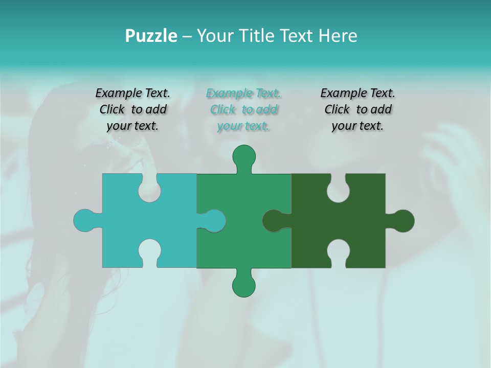 Sunset Daughter Caucasian PowerPoint Template