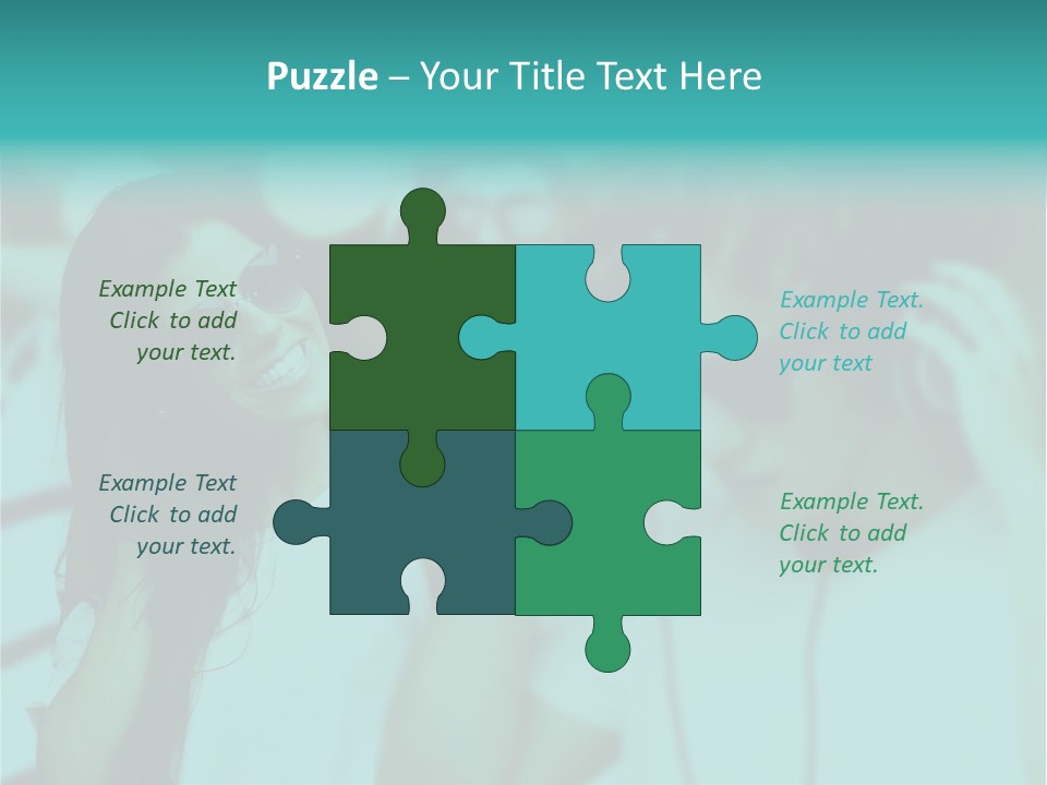 Sunset Daughter Caucasian PowerPoint Template