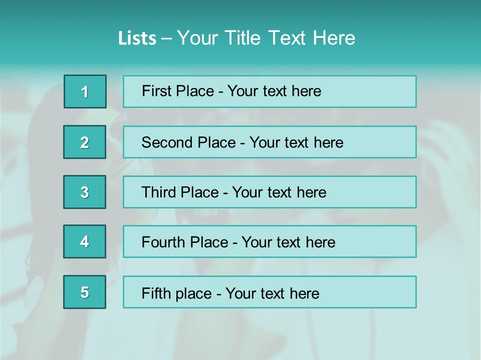 Sunset Daughter Caucasian PowerPoint Template