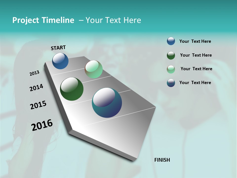 Sunset Daughter Caucasian PowerPoint Template